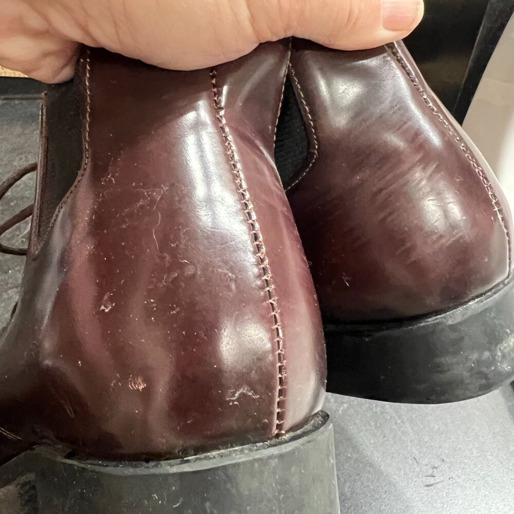 Ariat Burgundy Leather Ankle Boot Lace Up Women 8.5 Equestrian Riding Style Y2K - Picture 5 of 11